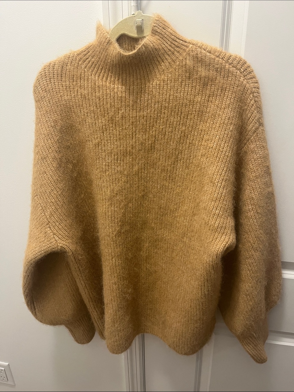 H&M Camel Mock Neck Turtleneck Sweater